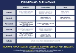Il programma del mese di novembre